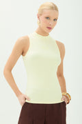Blusa Canelada Gola Alta  ACT Feminino Light Yellow