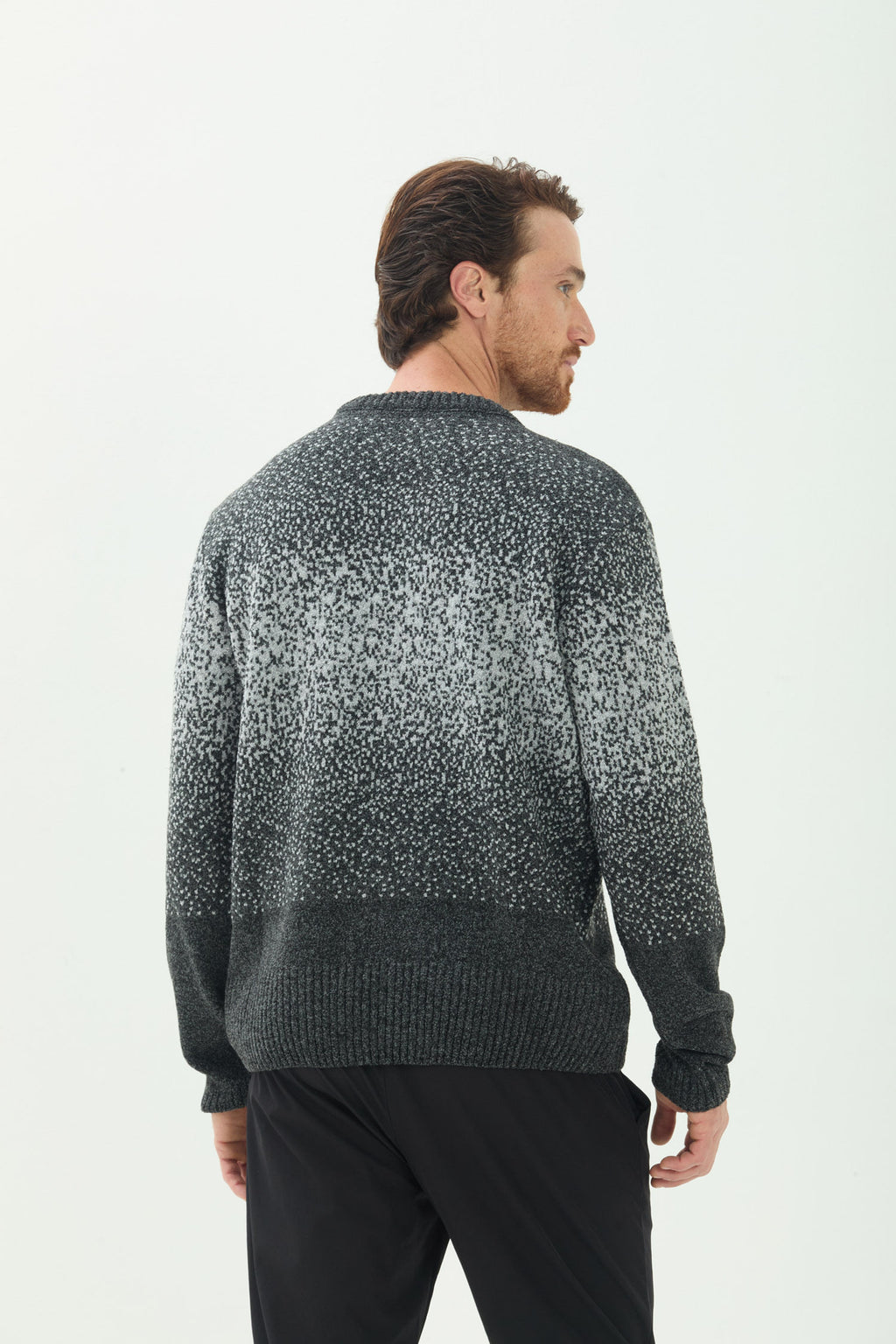Suéter Tricot Degradê Masculino Acostamento Preto