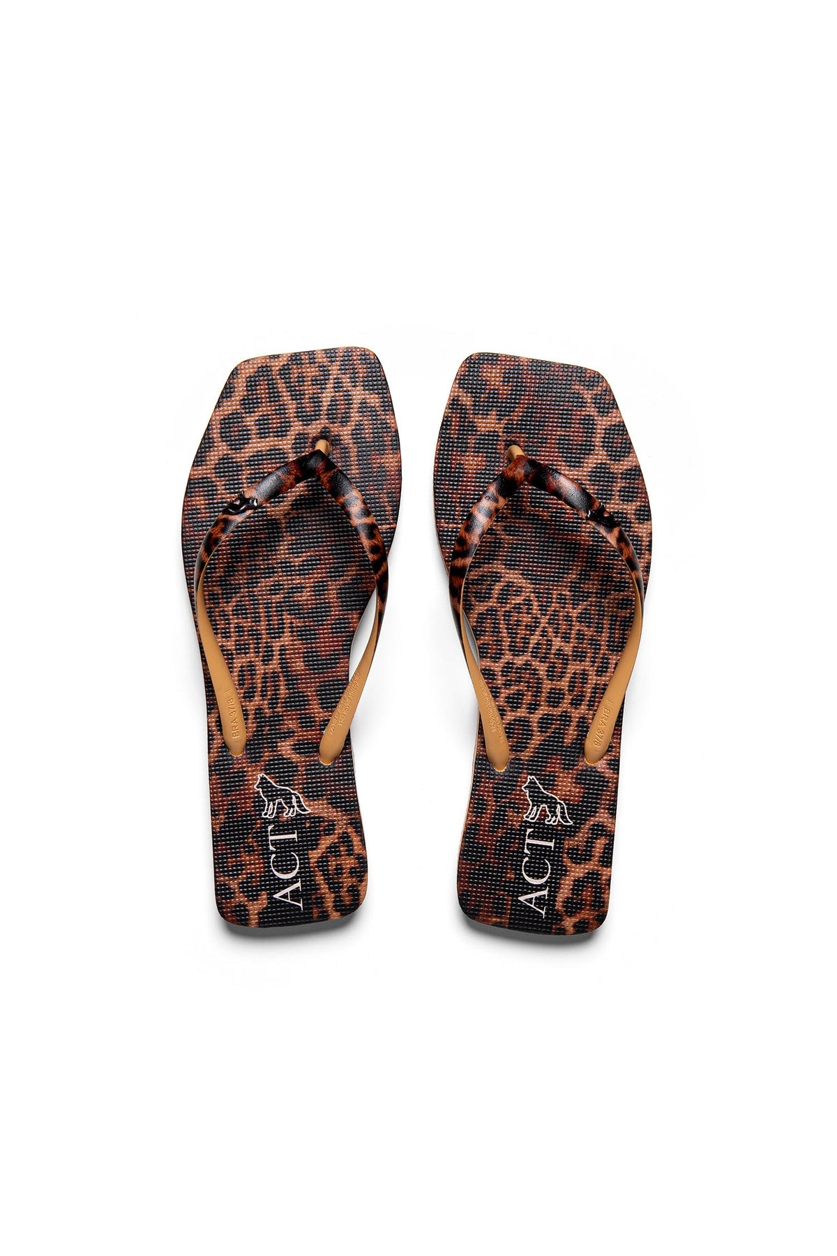 Chinelo Square Animal ACT Feminino Leopardo