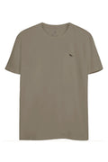 Camiseta Clássica Masculina Oversize Acostamento Bege Caqui