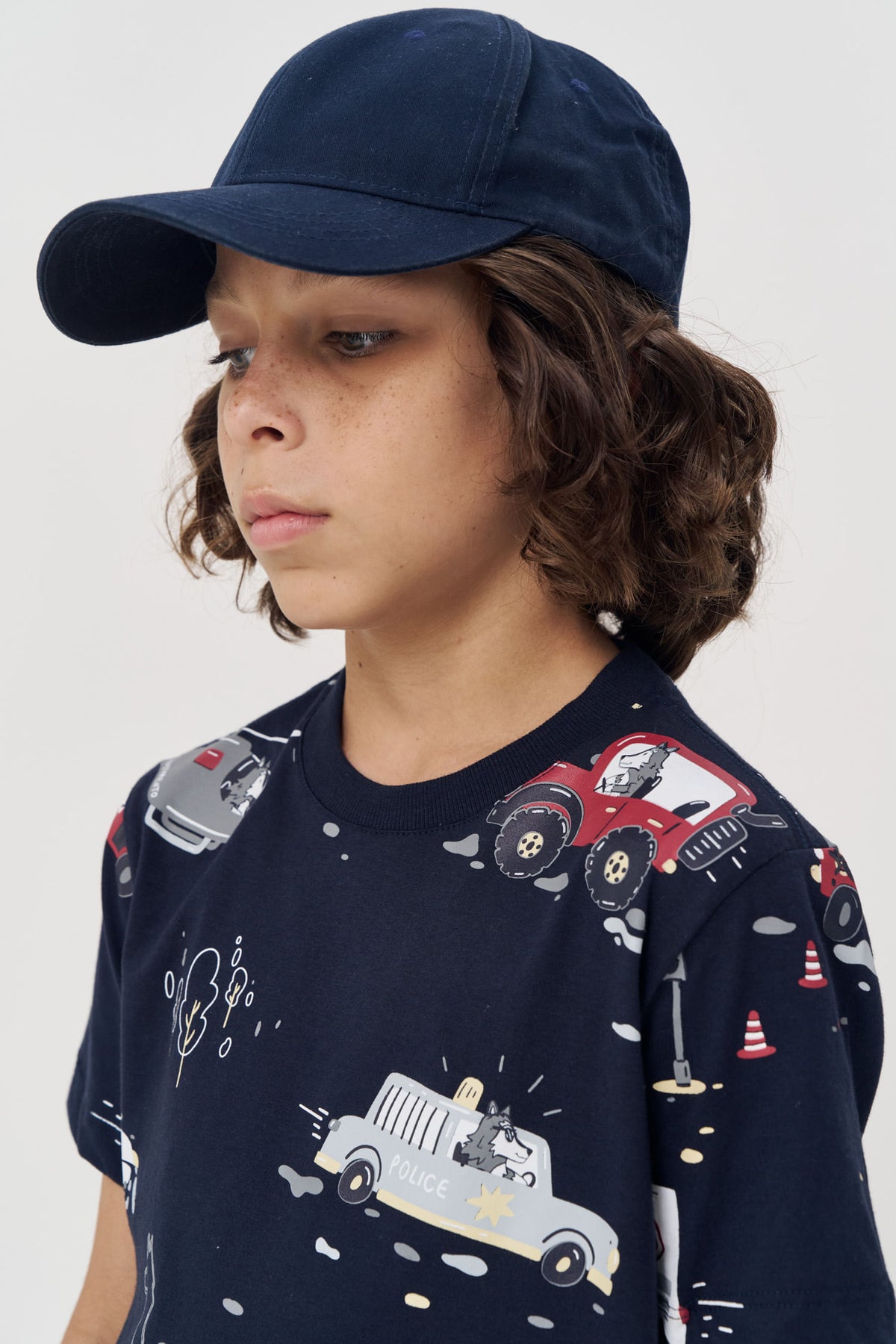 Camiseta Casual Lúdica Menino Acostamento Next Marinho