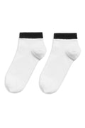 Meia Cano Curto Faixa Young Acostamento Branco