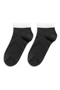 Meia Cano Curto Faixa Young Acostamento Preto