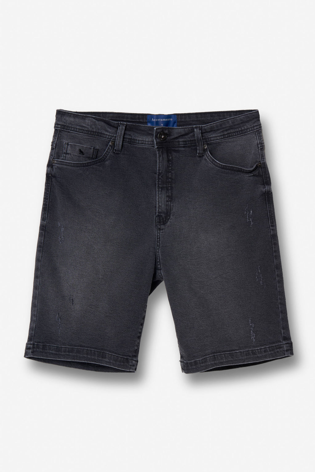 Bermuda Jeans Masculina Acostamento Jeans Escuro