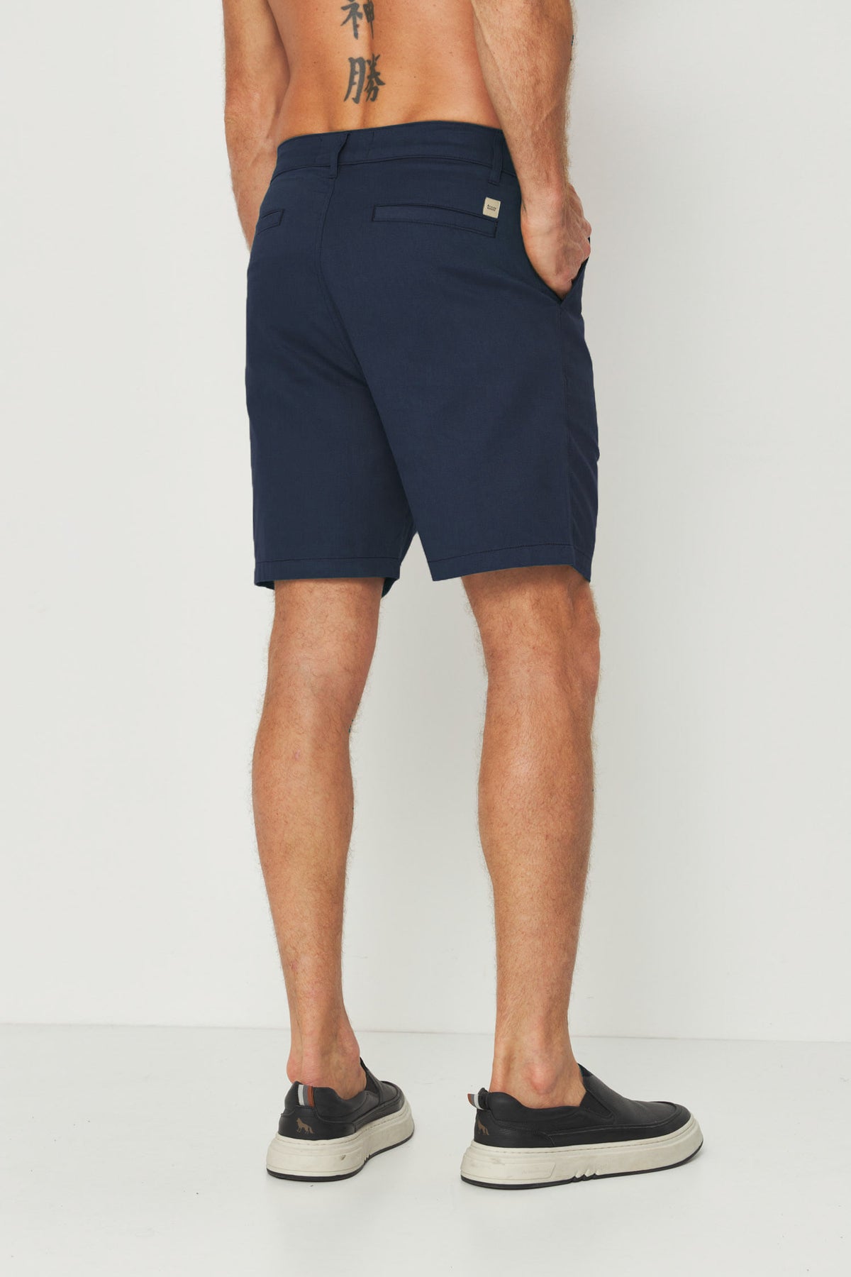 Bermuda Básica Casual Masculina Acostamento Marinho