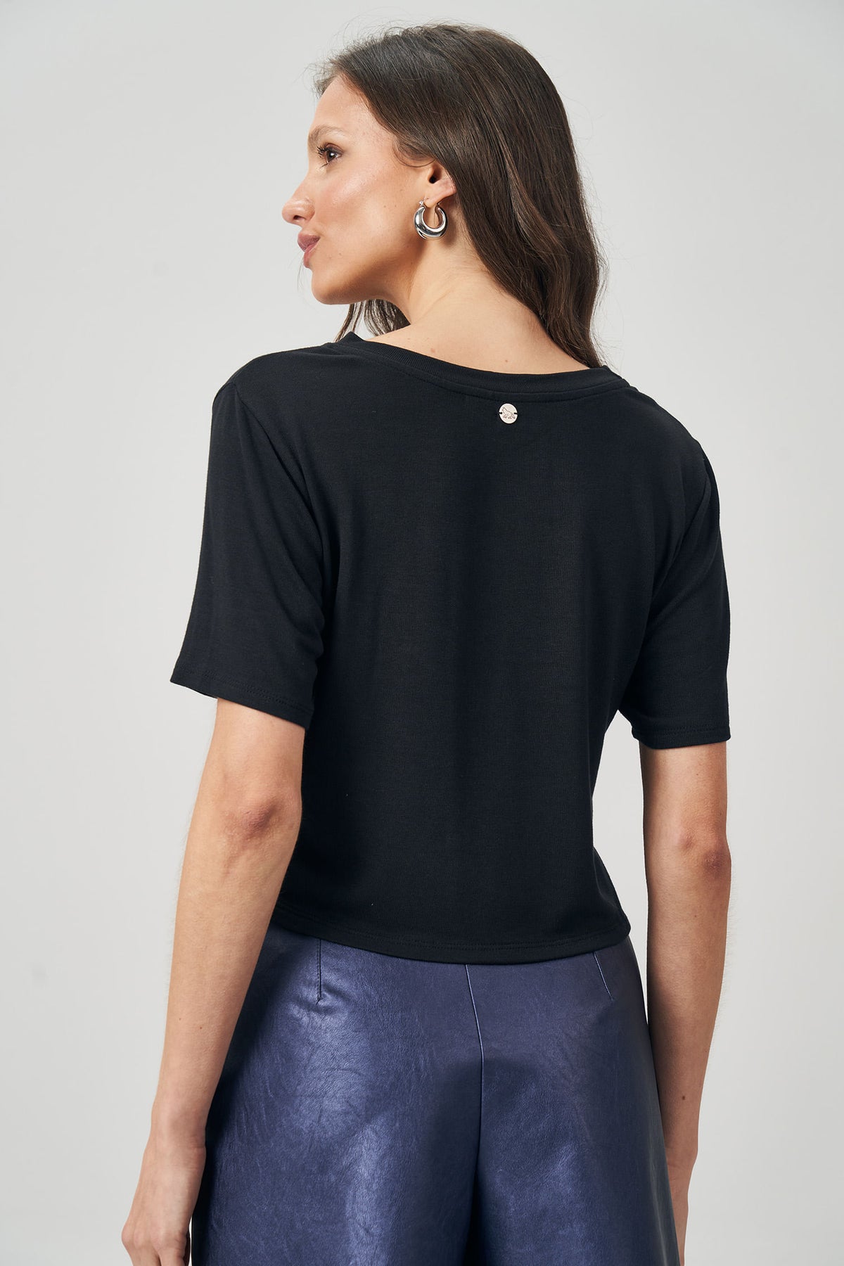 T-Shirt Recort Print Feminina Acostamento Breeze