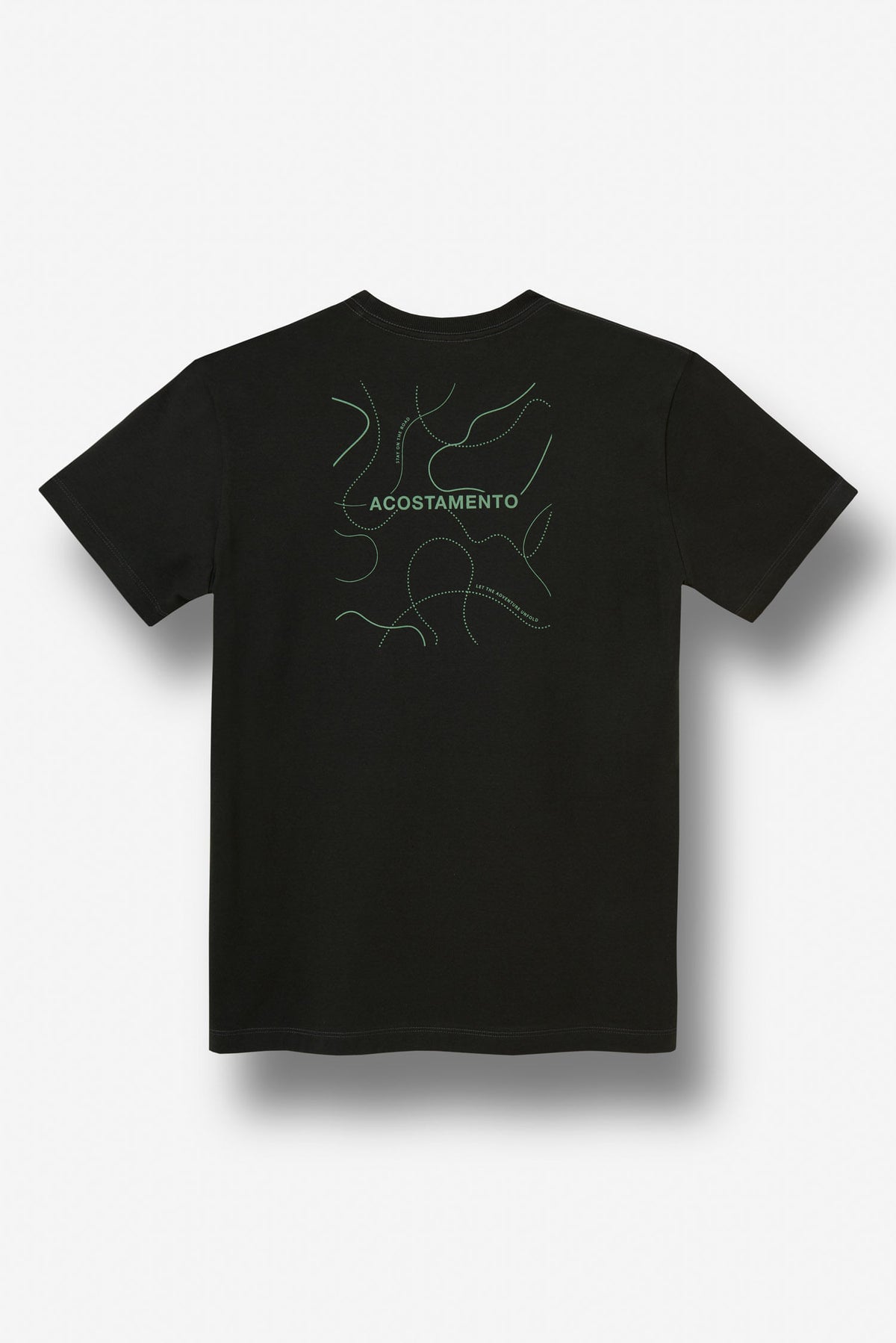 Camiseta Casual Road Estampada Masculina Acostamento Preto
