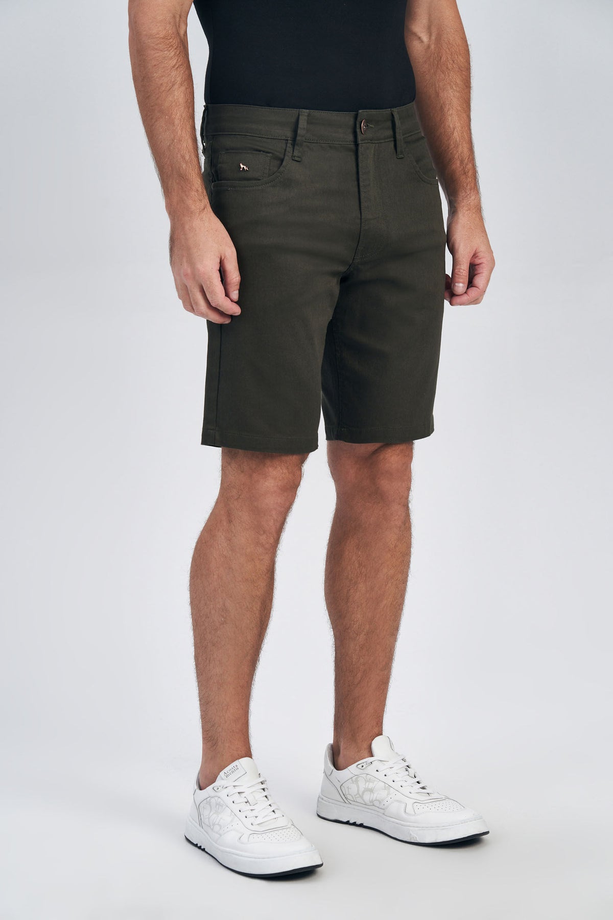 Bermuda Sarja Andrews Masculina Acostamento Verde Militar
