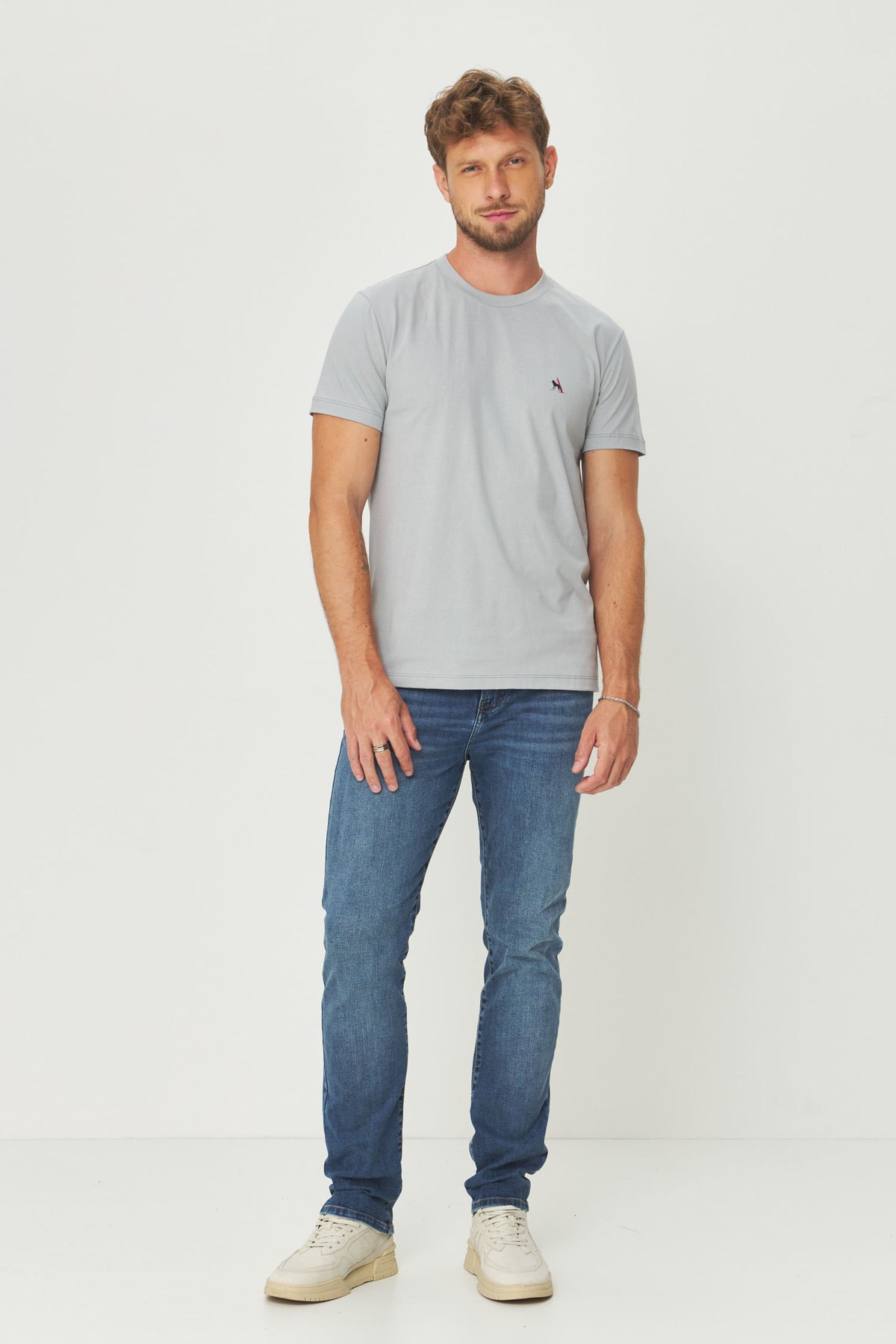 Calça Jeans Básica Rock Masculina Acostamento Jeans Intermediario