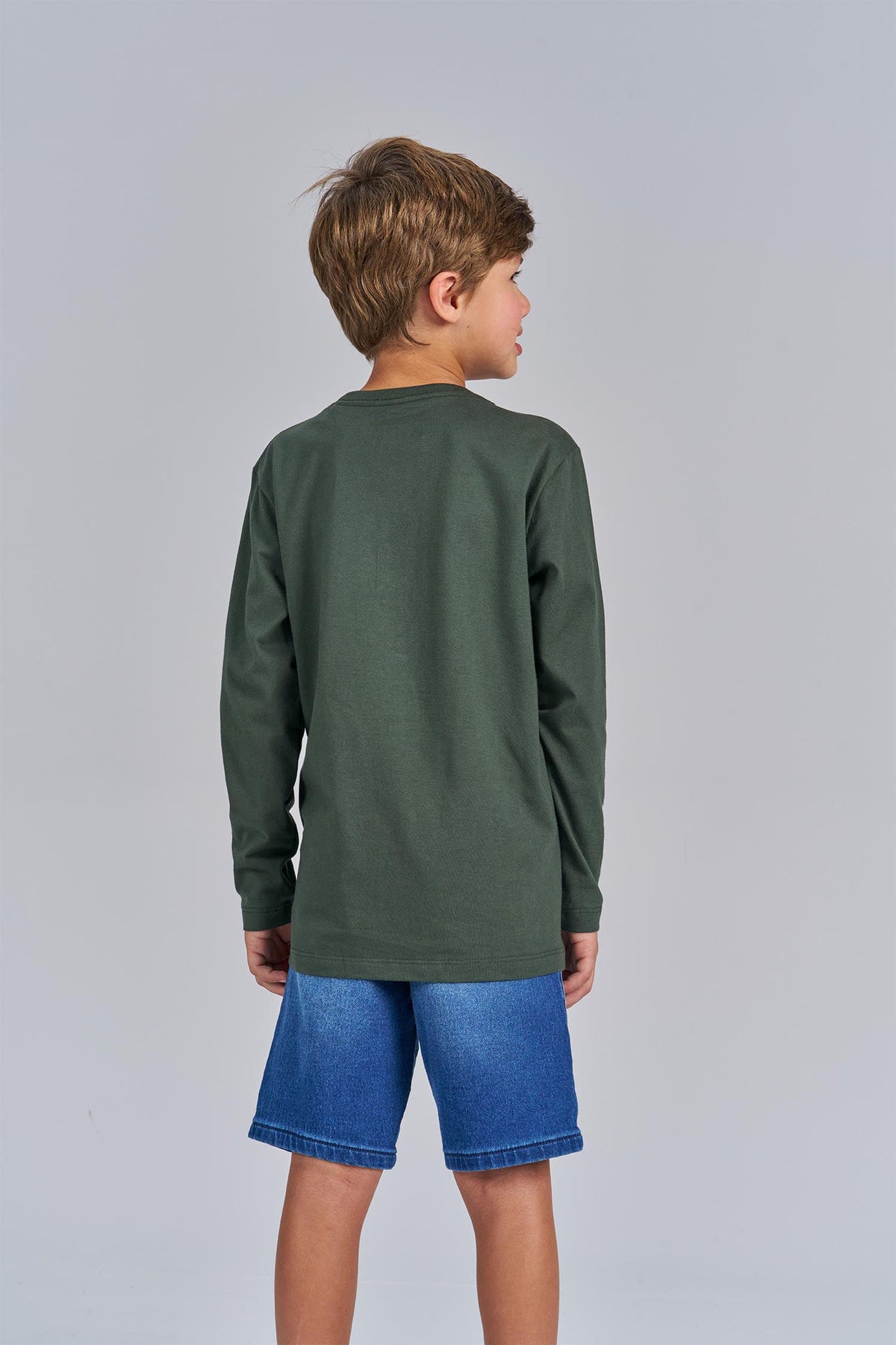 Camiseta Manga Longa Menino Acostamento Next Verde Nativo