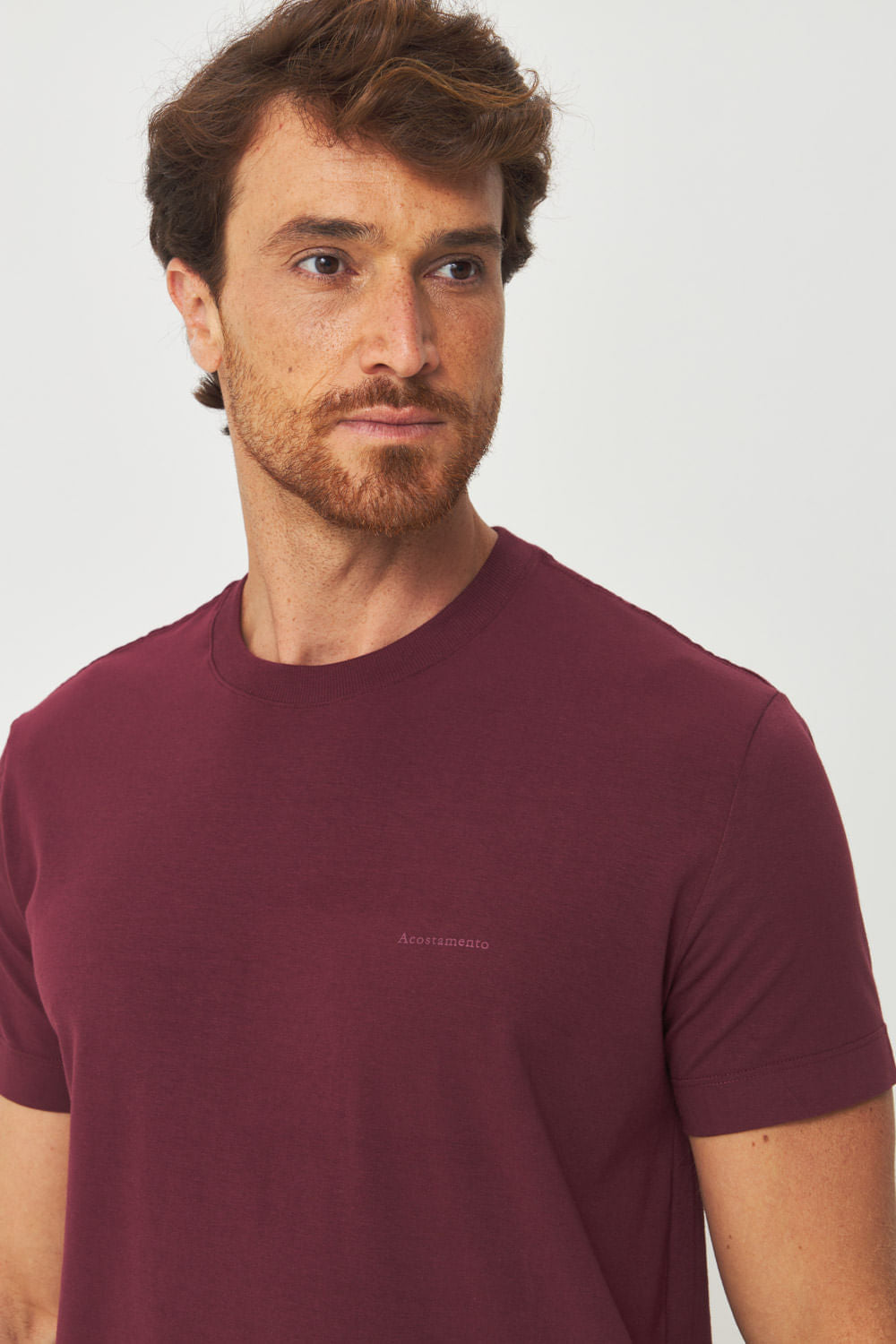 Camiseta Casual Com Elastano Masculina Acostamento Barca