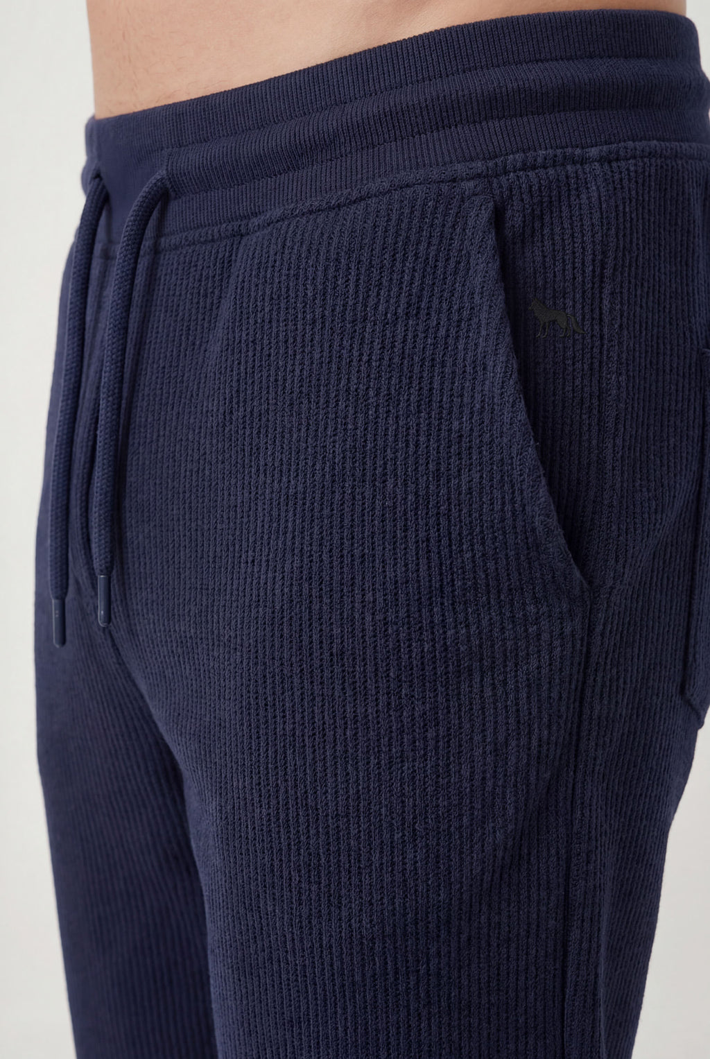 Calça Casual Com Cordão Masculina Acostamento Marinho