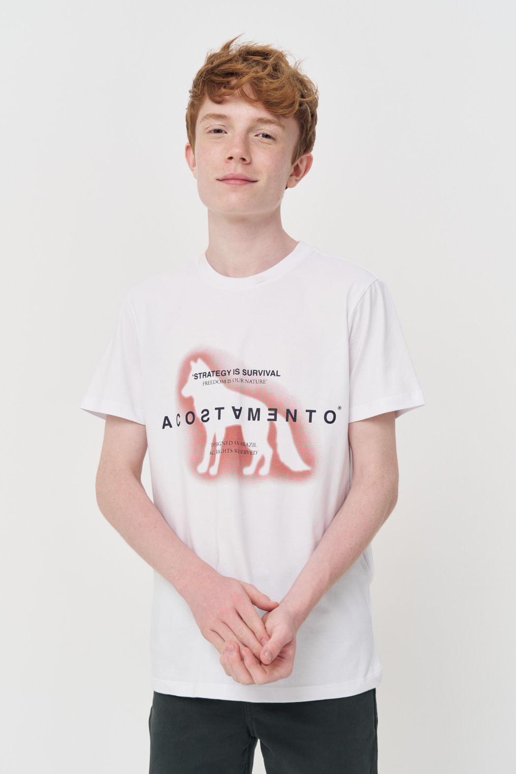 Camiseta Estampada Menino Acostamento Next Branco