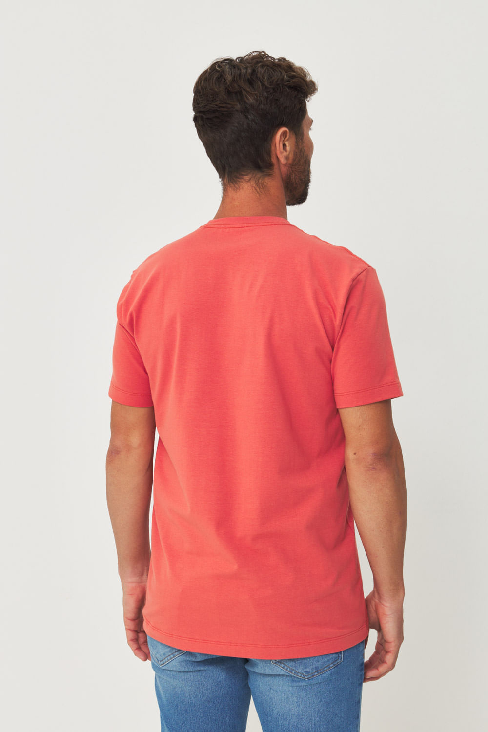 Camiseta Basic Clean Masculina Acostamento Laranja Ferrugem