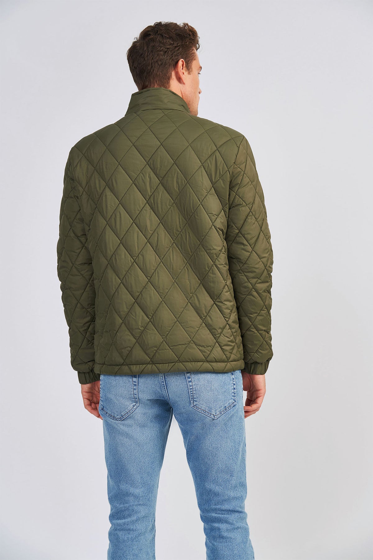 Jaqueta Básica Matelassê Masculina Acostamento Verde Musgo