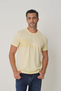 Camiseta Lettering Lobo Masculino Acostamento Amarelo Sunlight