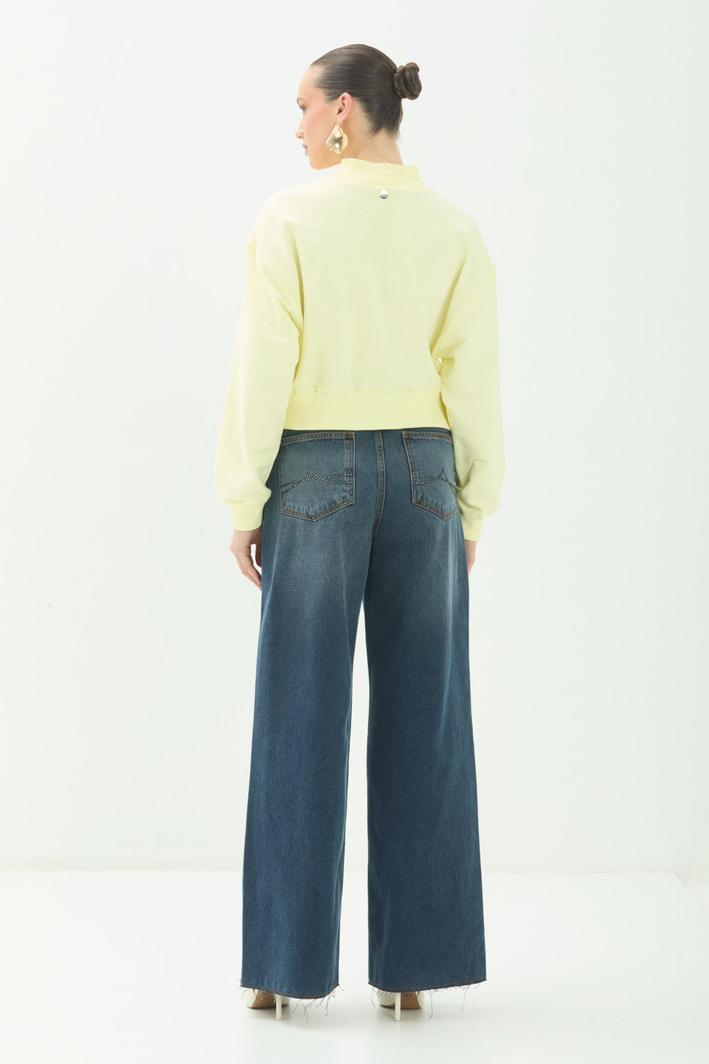 Blusão Moletom Com Bordado ACT Feminino Light Yellow