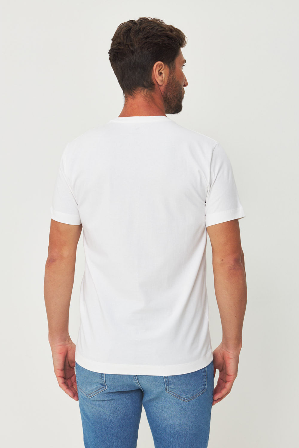 Camiseta Mini Lettering Masculina Acostamento Off White