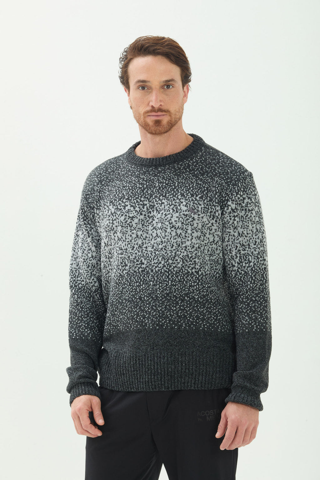 Suéter Tricot Degradê Masculino Acostamento Preto