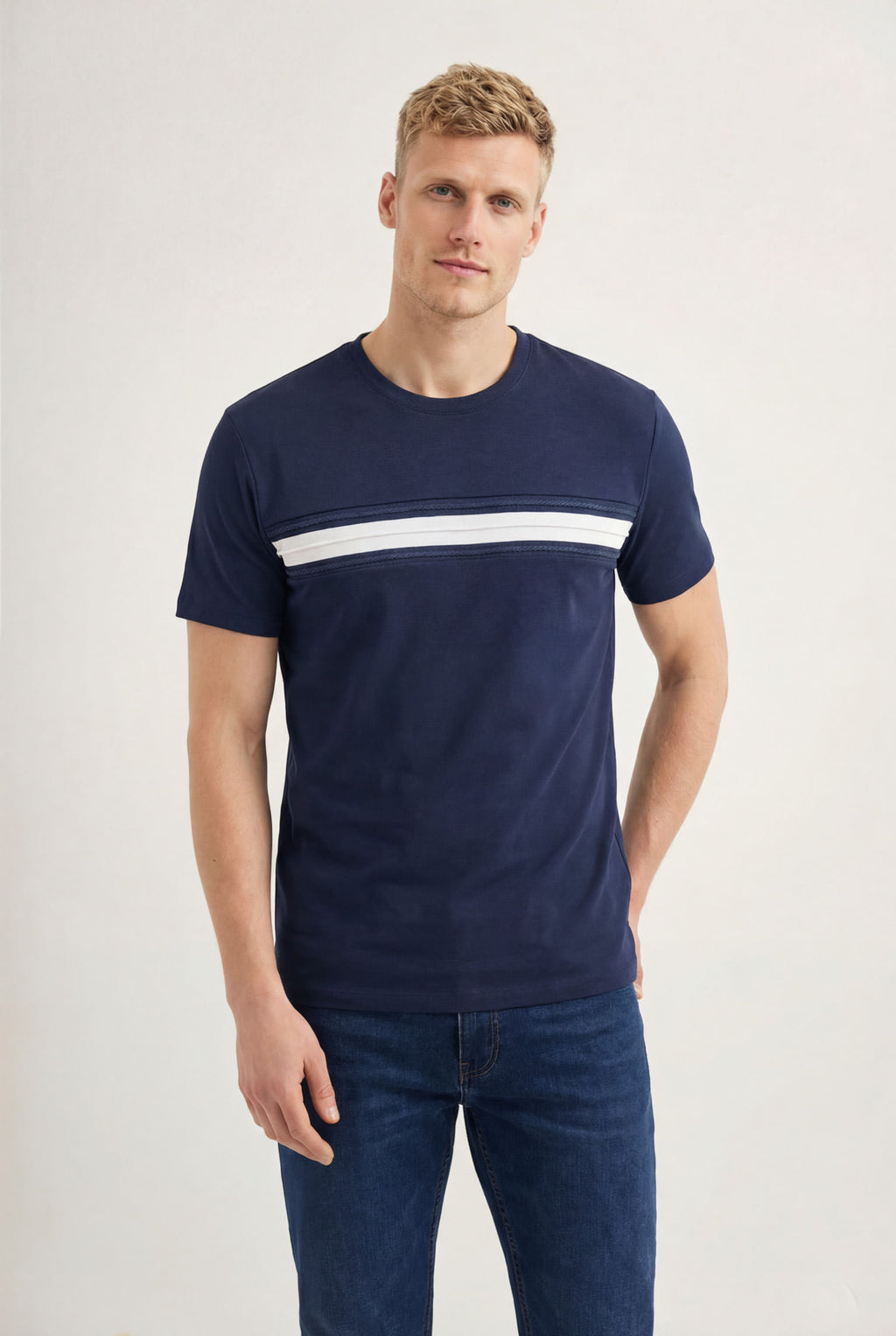 Camiseta Com Faixa Masculina Acostamento Preto