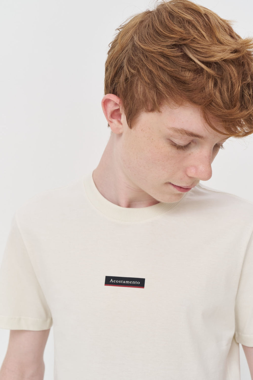 Camiseta Estampada Menino Acostamento Next Off White Marfim