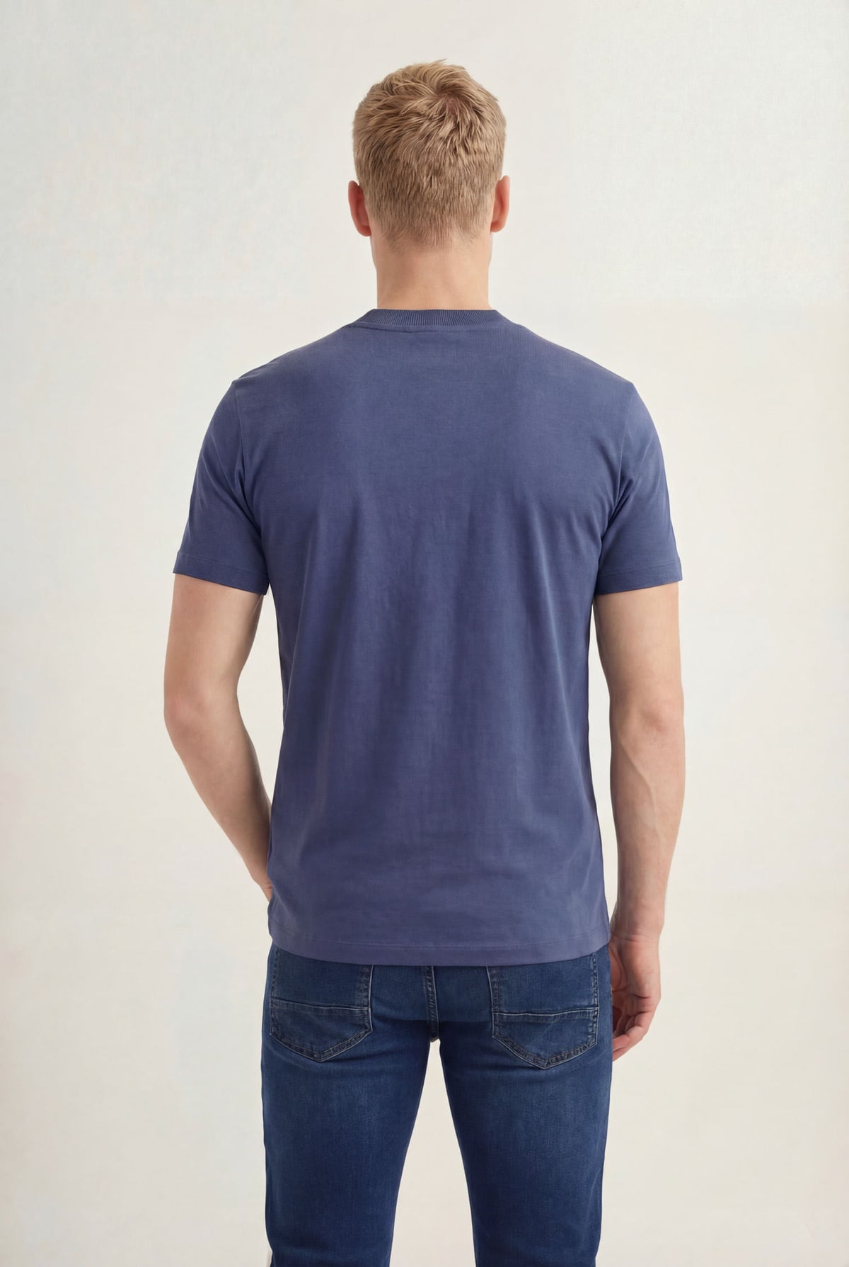 Camiseta Estampada Masculina Acostamento Azul Navy
