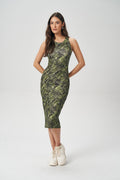 Vestido Tubinho Print Feminino Acostamento Deep Lines