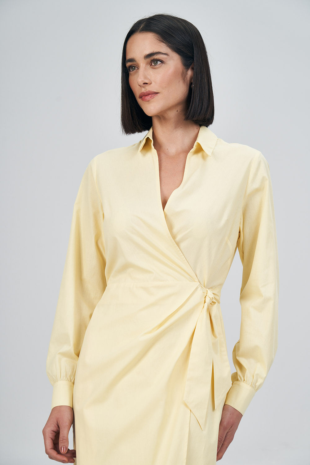 Vestido Manga Longa Social Feminino Acostamento Butter