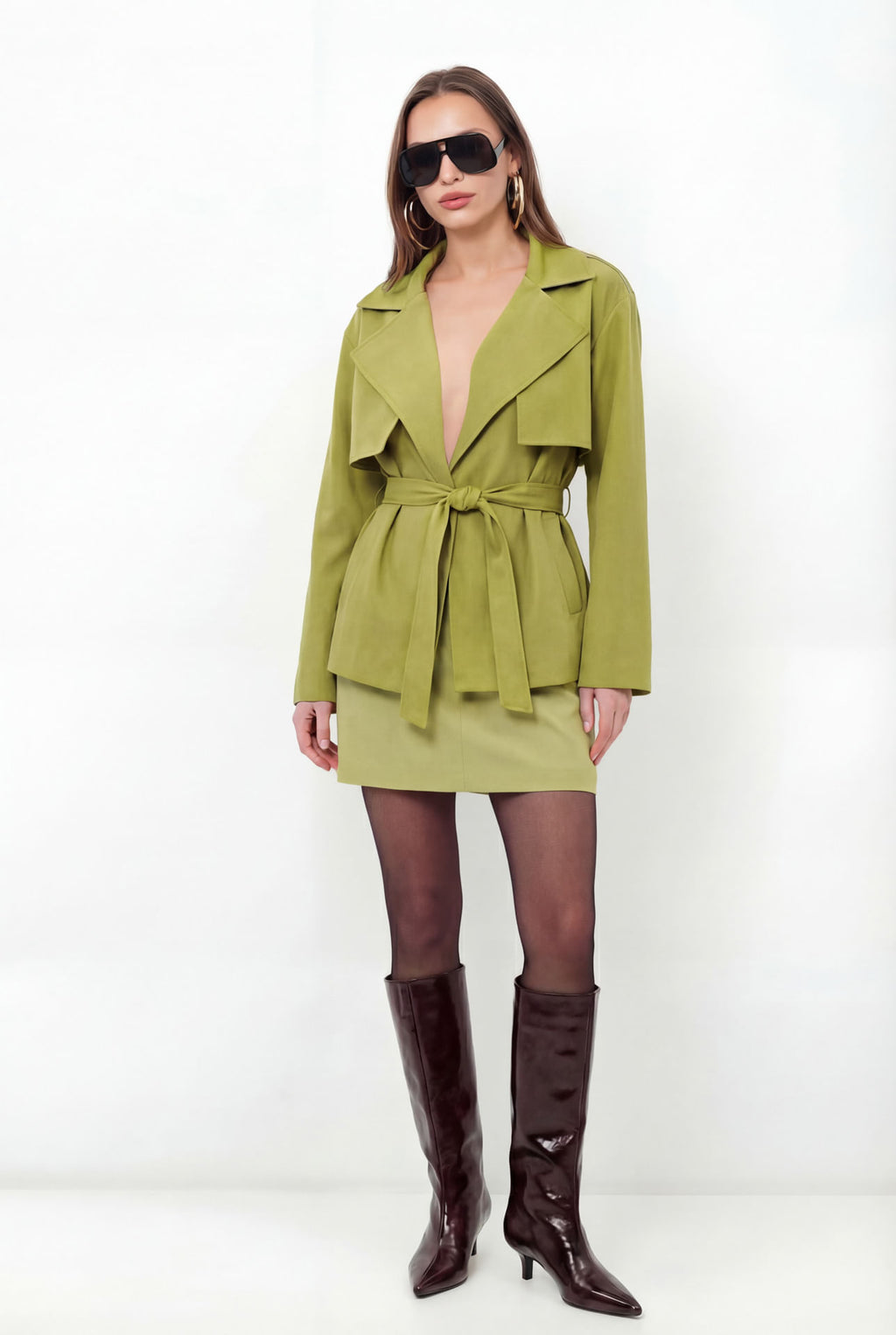 Casaco Com Faixa ACT Feminino Golden Olive
