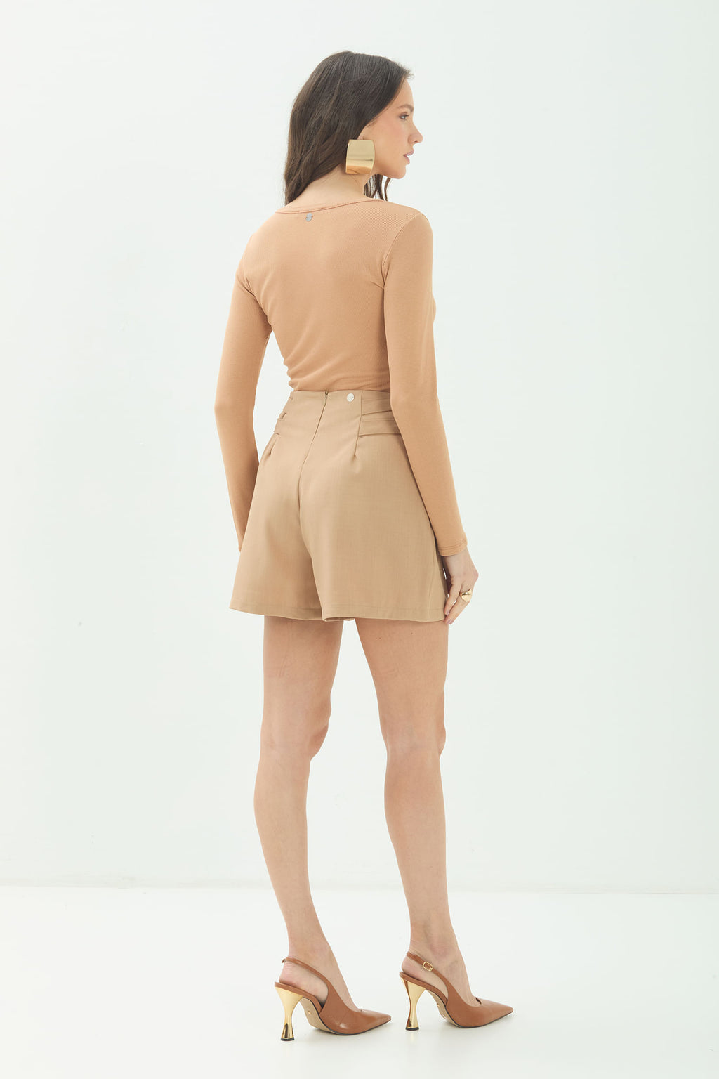 Blusa Canelada Manga Longa ACT Feminino Fendi