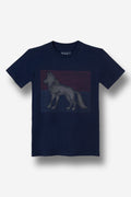 Camiseta Lobo Casual Menino Acostamento Next Marinho
