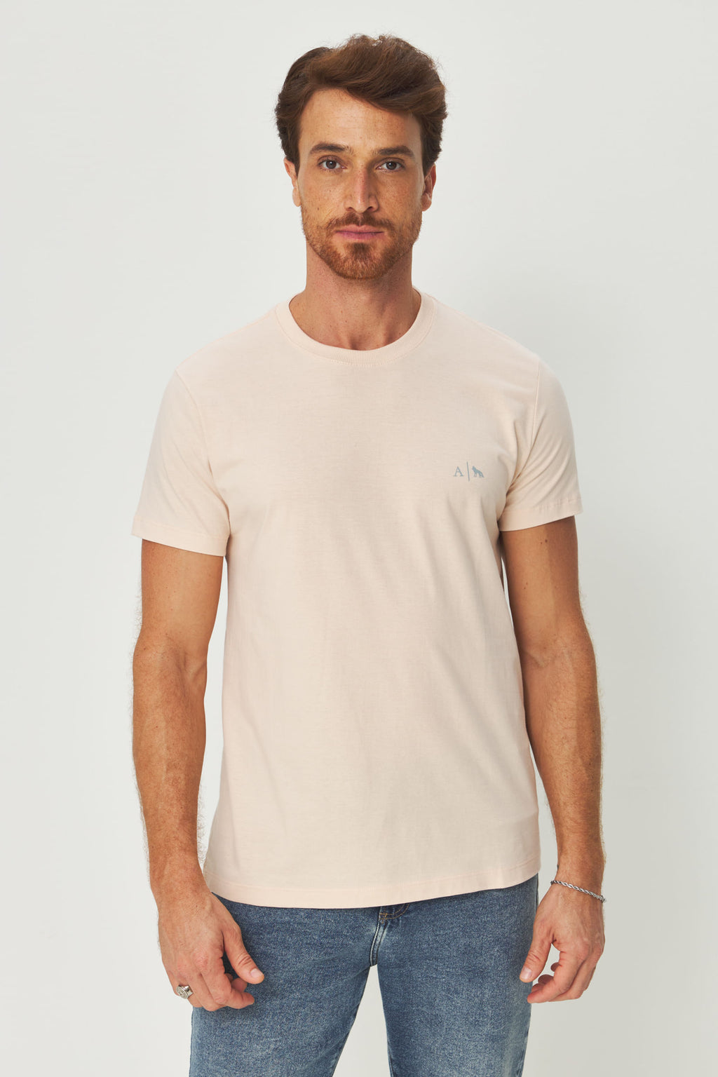 Camiseta Minimalista Masculina Acostamento Rosado