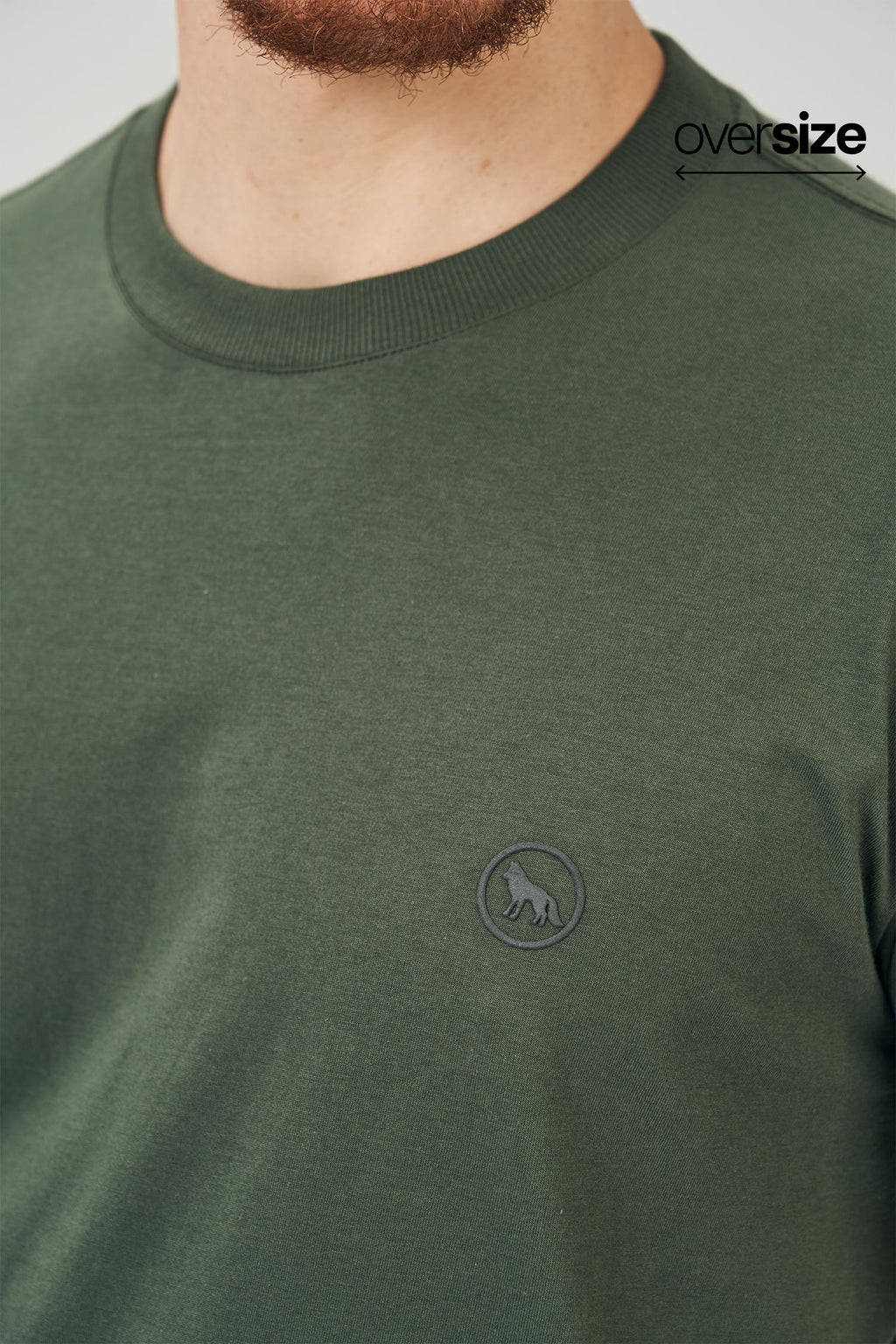 Camiseta Circle Wolf Masculina Oversize Acostamento Verde Nativo