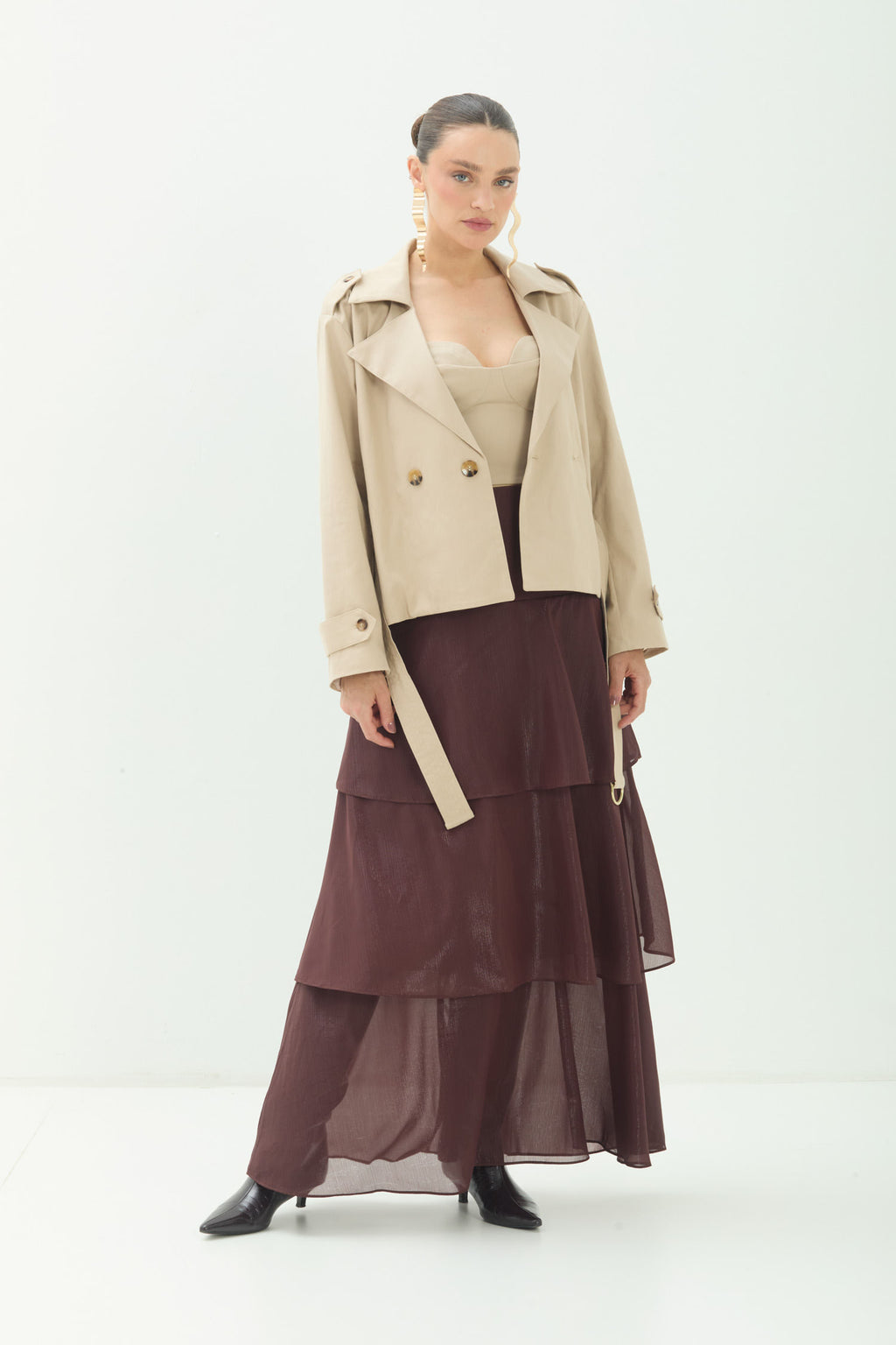 Casaco Com Lapela ACT Feminino Sand
