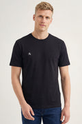 Camiseta Casual Minimalista Masculina Acostamento Preto