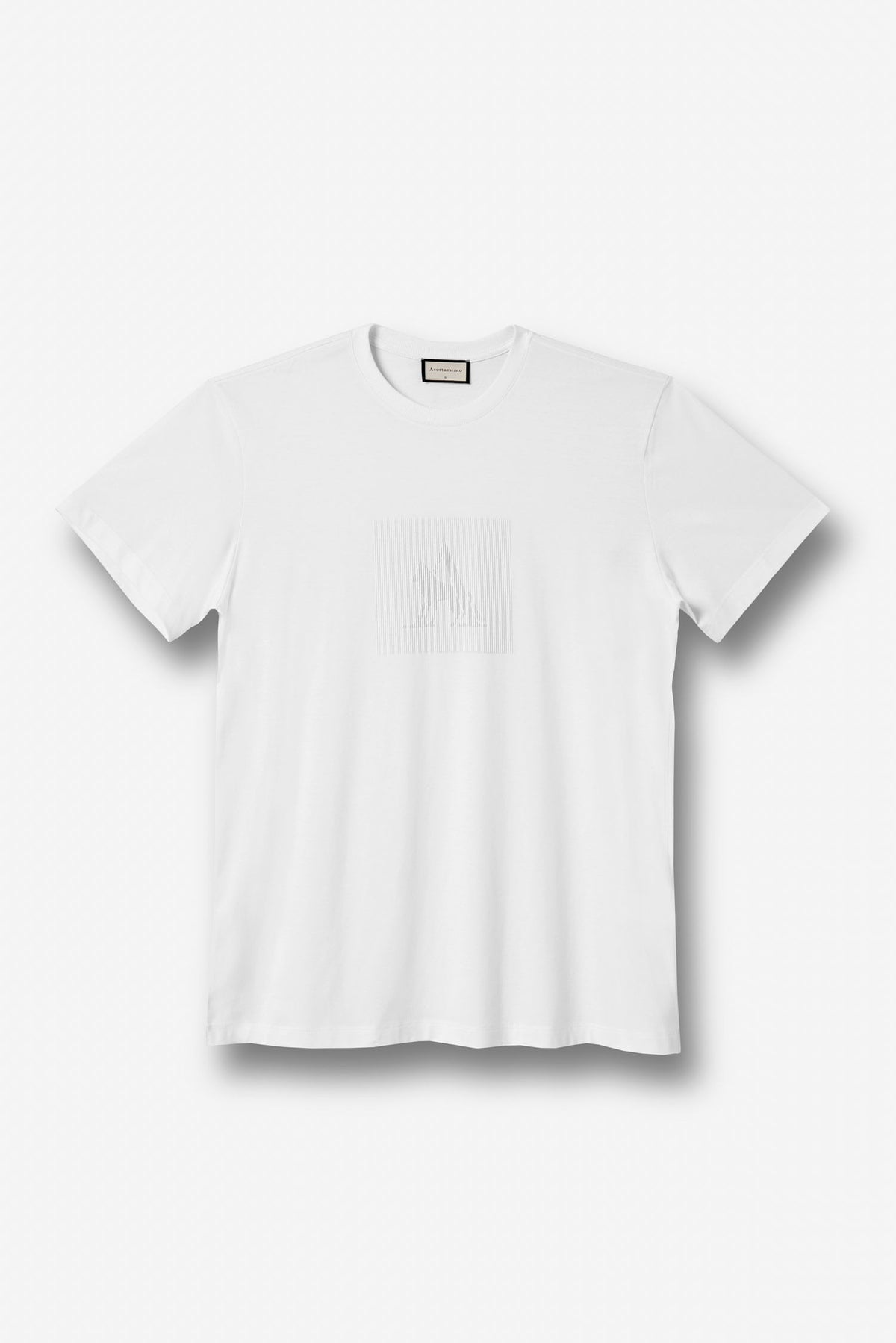 Camiseta Casual Logo Masculina Acostamento Branco