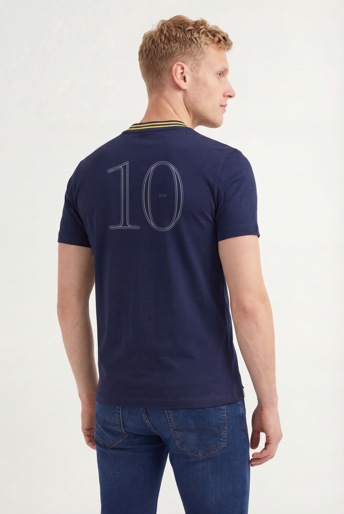 Camiseta Copa 10 Masculina Acostamento Marinho