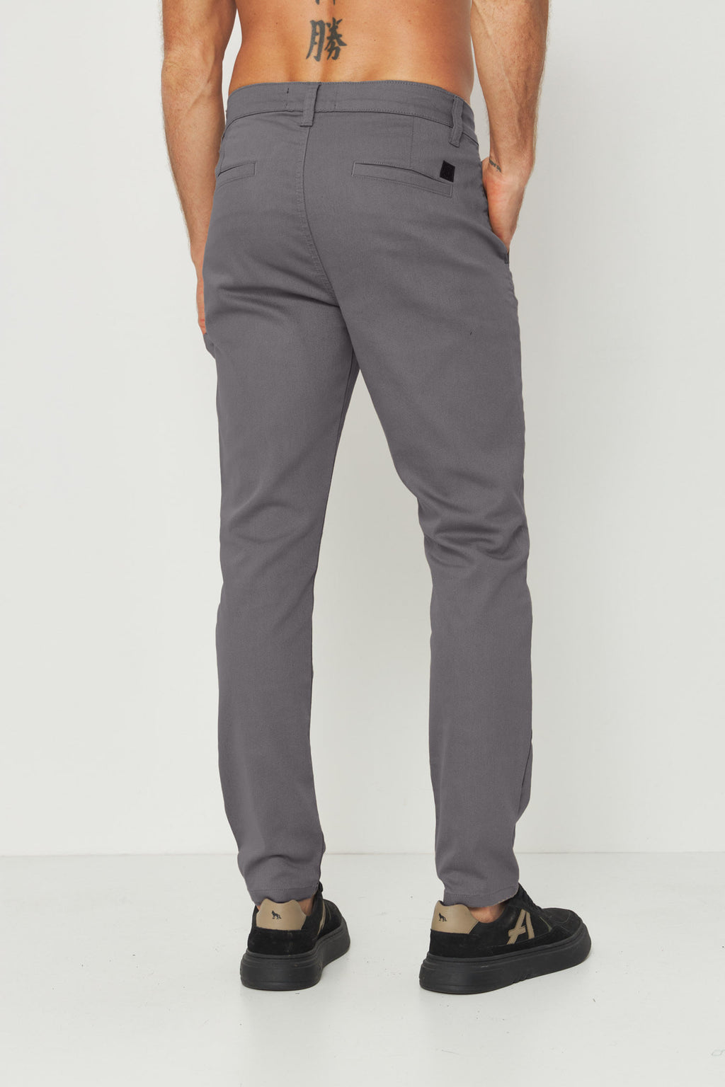 Calça Sarja Casual Masculina Acostamento Chumbo