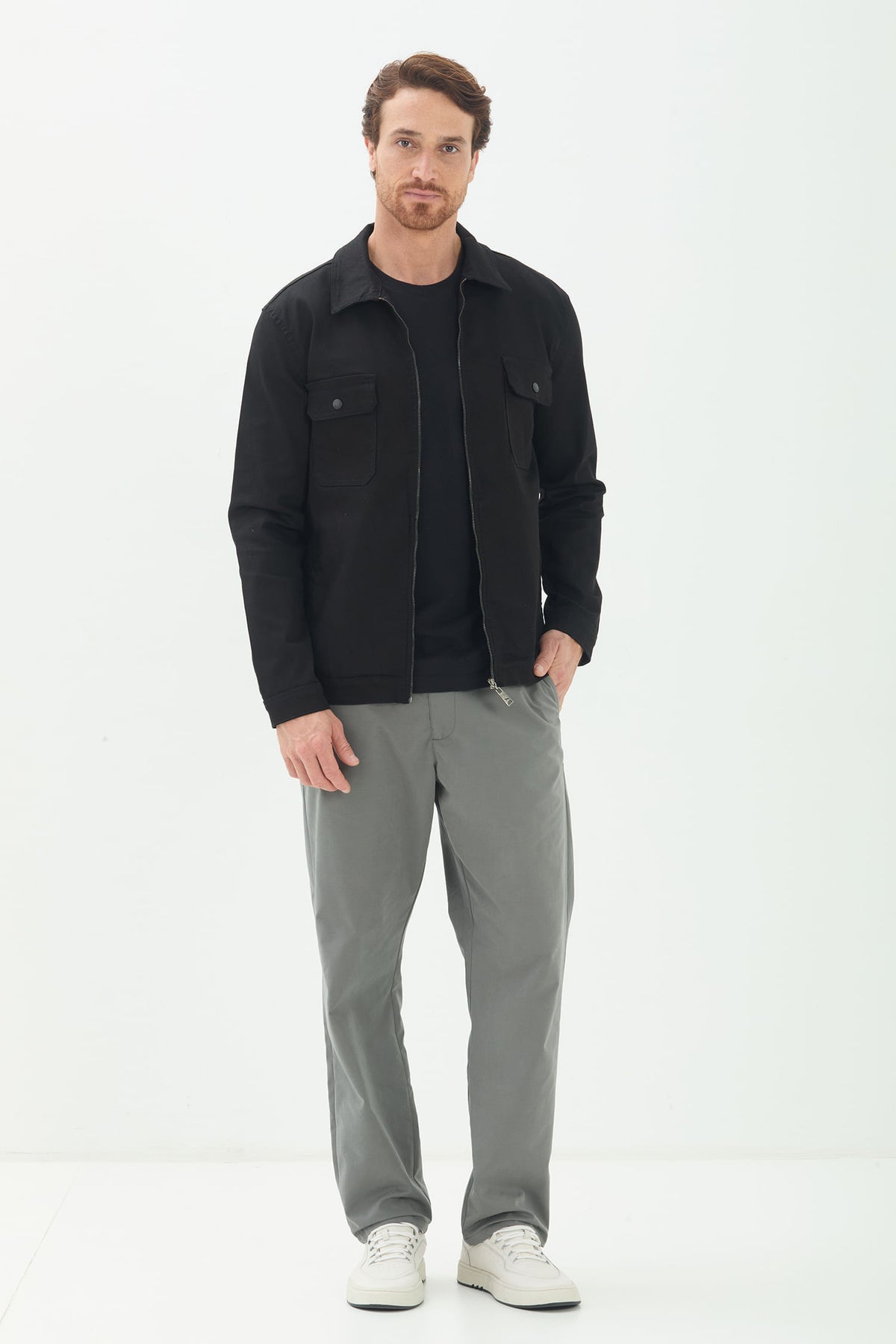Jaqueta Tech Black Forever Com Zíper Masculina Acostamento Preto