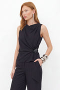 Blusa Drapeada ACT Feminina Preto