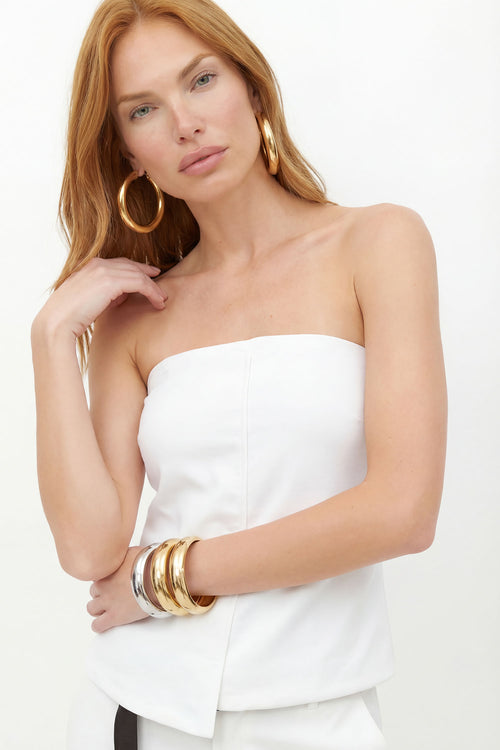 Blusa Assimétrica ACT Feminina Off White