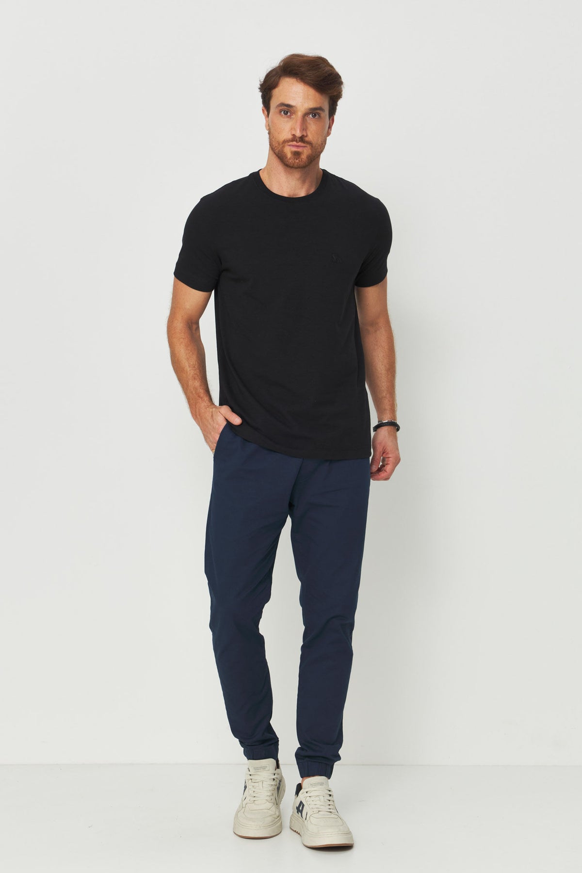 Calça Sarja Jogger Masculina Acostamento Marinho