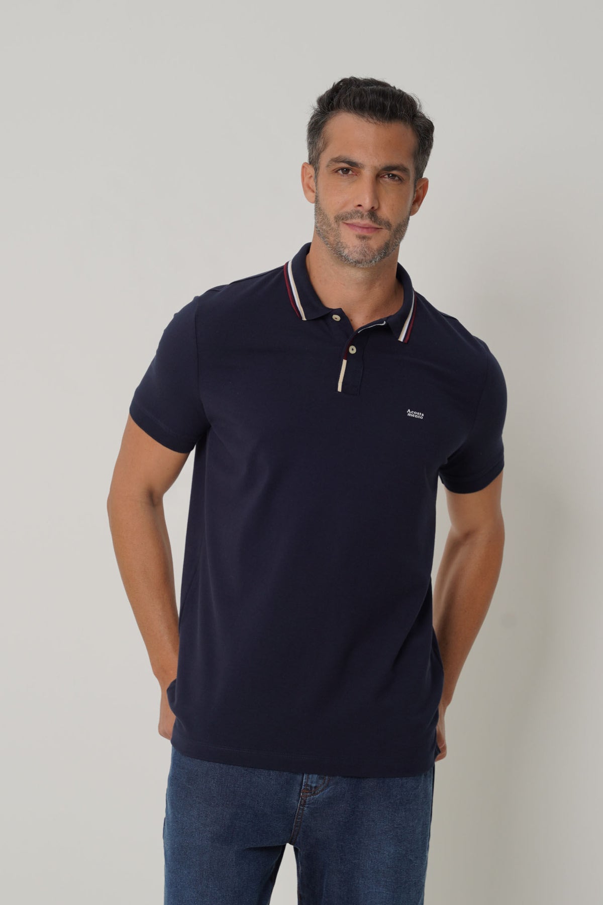 Polo Authentic Masculina Acostamento Marinho