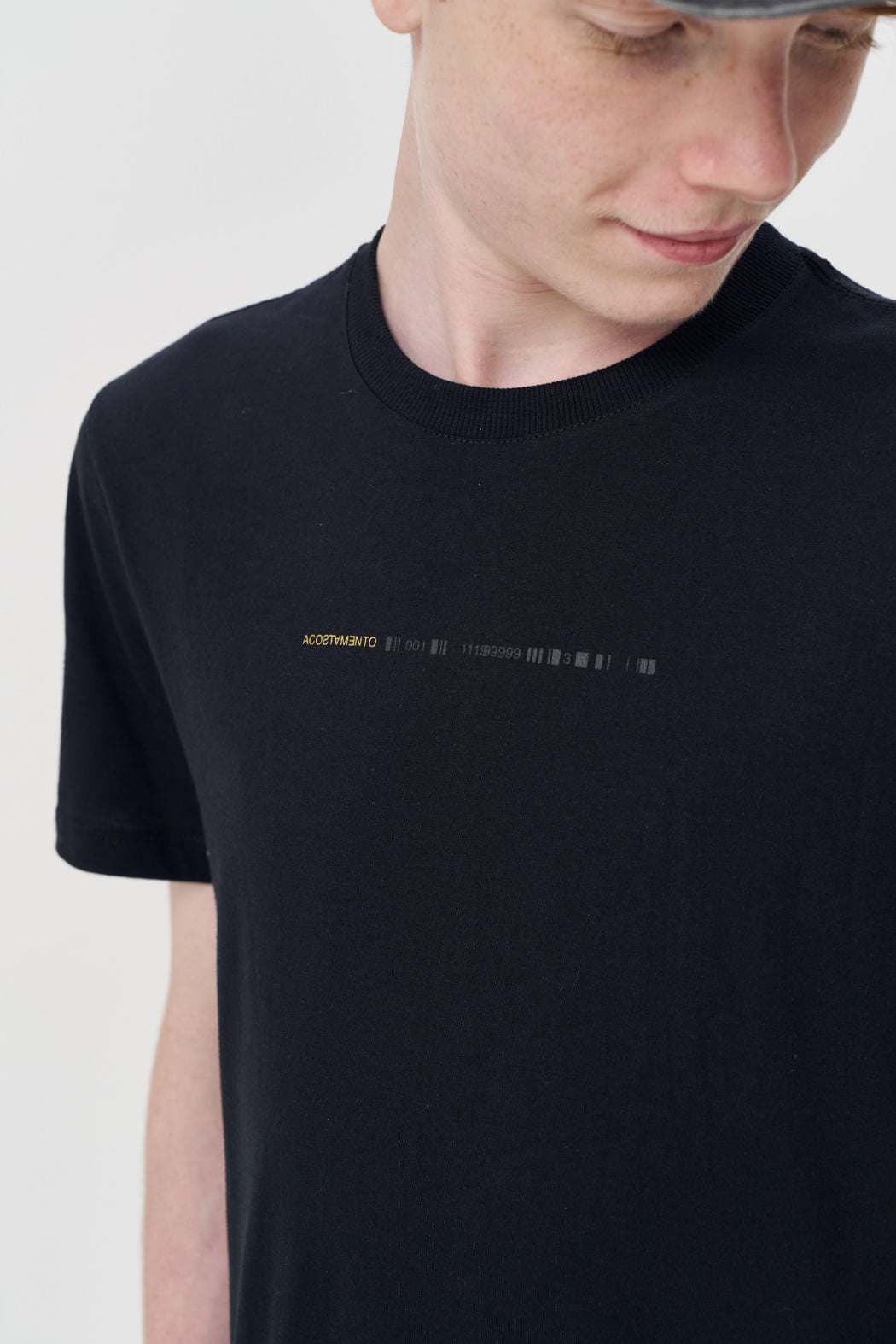 Camiseta Casual Estampada Menino Acostamento Next Preto