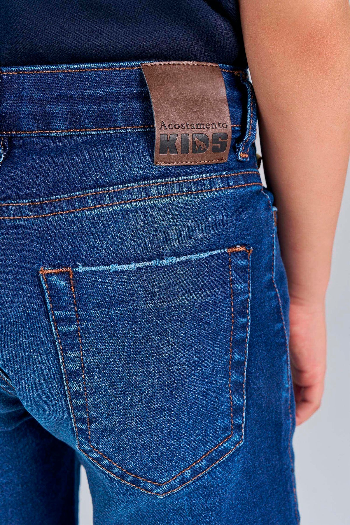 Bermuda Jeans Cós Ajustavel Menino Acostamento Next Jeans Escuro