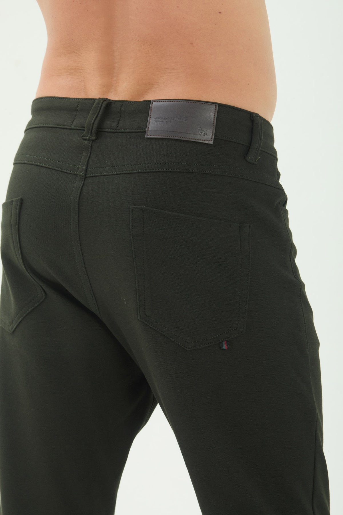 Calça Moletom Casual Masculina Acostamento Verde Folhagem