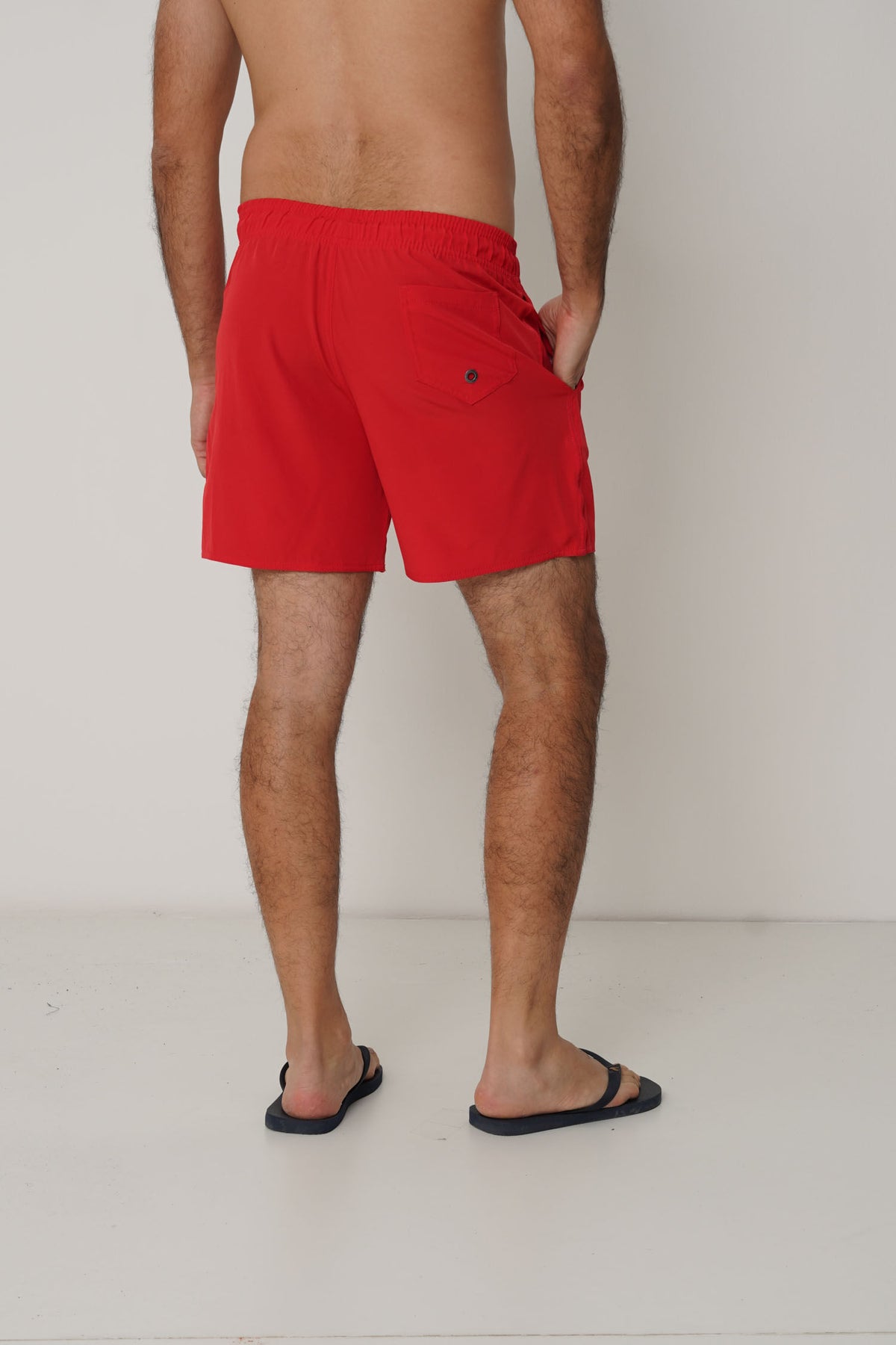 Short Nylon com Cordão no Cós Masculino Acostamento Vermelho
