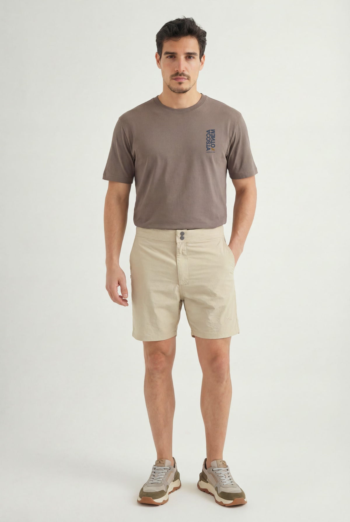 Short Elastano Masculino Acostamento Areia