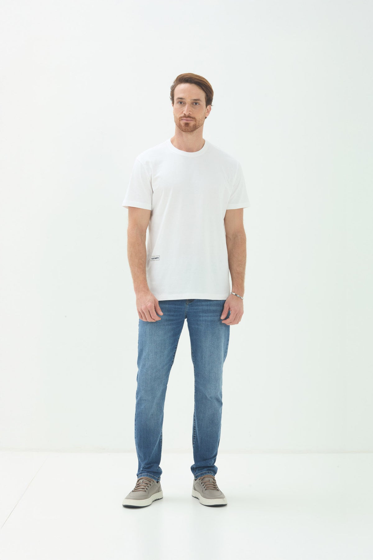 Calça Jeans Rock Casual Masculina Acostamento Jeans Escuro