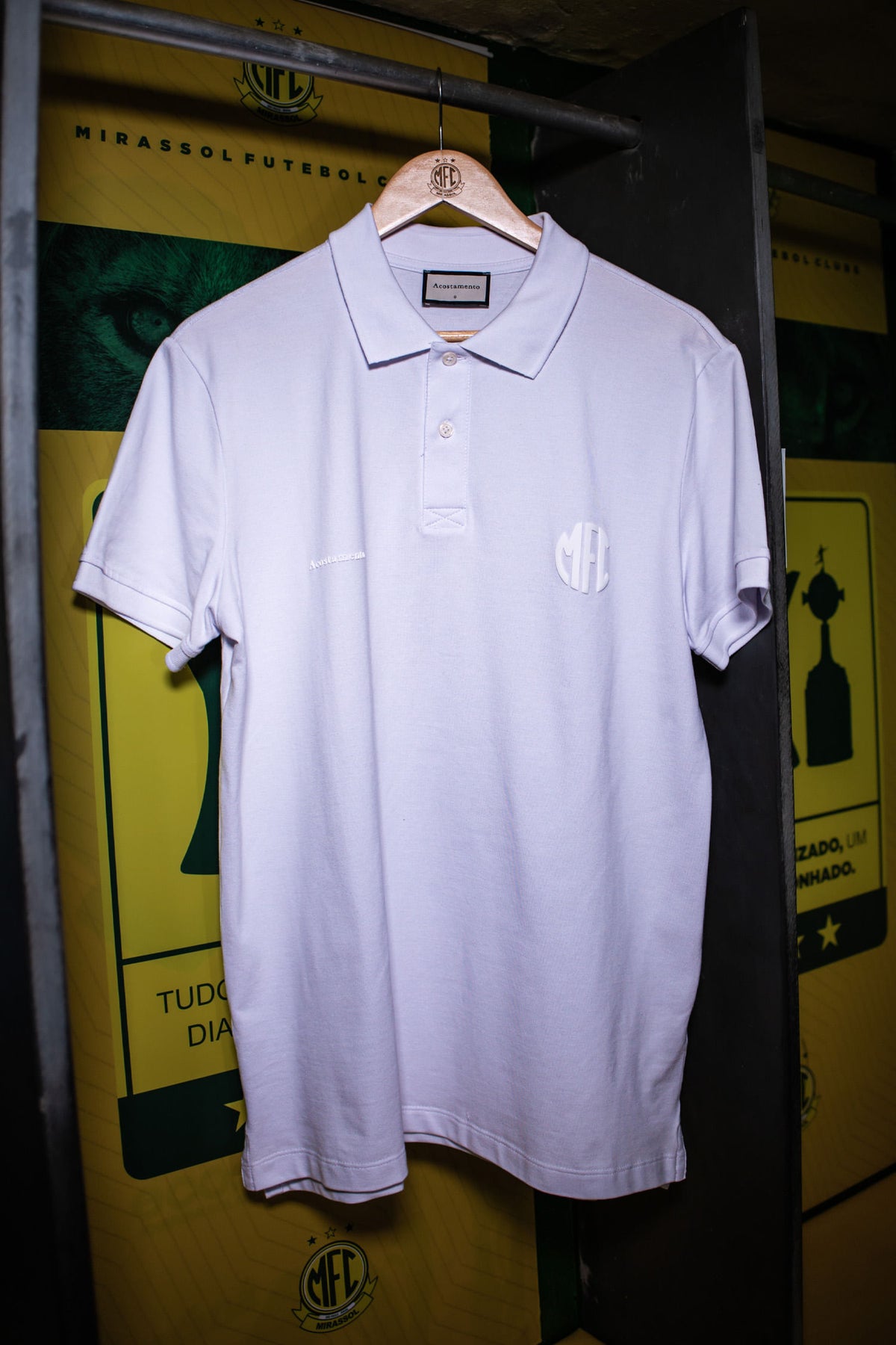 Polo Mirassol Masculina Acostamento Branco